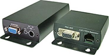 VGA-Verlängerung über RJ-45/Cat 5-Kabel bis zu 100 Metern Länge