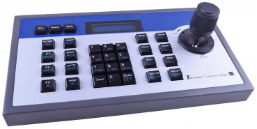 Bedienpult, 3achsialer Joystick, LCD-Display, RS485 für S/N-Kopf, PTZ-Dome u. DVR, 12V DC, inkl.Netzteil