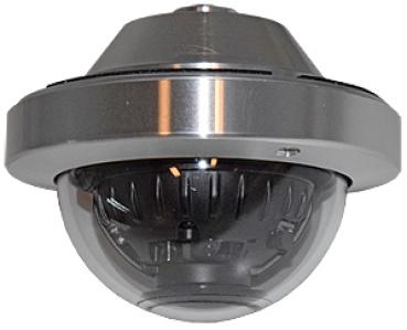 1/3“ LED-Vandal. T/N-Minidome, 67°, Alu, IP66, Außen, 960H/0Lux, IR-Schwenkfilter, uP-/aP-Gehäuse, 12V DC