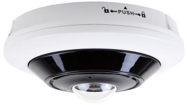 12MP IP T/N Fisheye-Kuppelkamera 360°, H265, PoE, ONVIF, für Innen