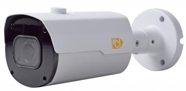 5/4/3/2MP IP LED Zylinderkam., 93-28° Motorzoom, PoE, H264/H265, IP66, Starlight, P2P, IR 45m, Außen