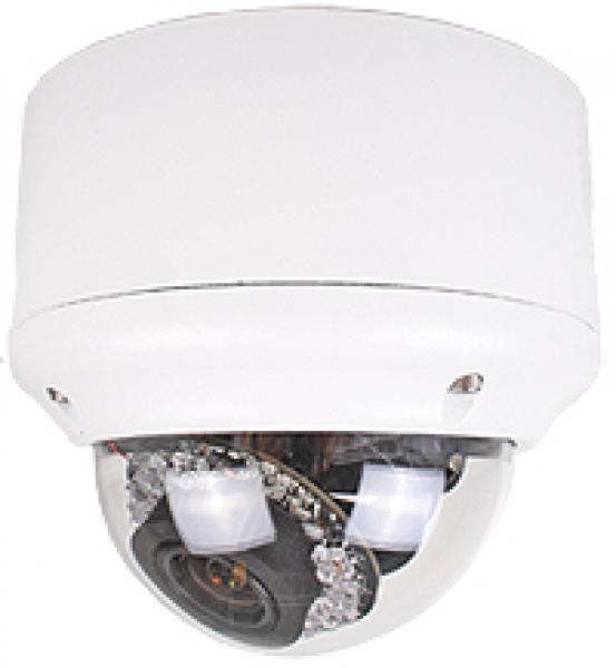 Vand.-LED-1,3 MP-T/N-PoE-Kuppelkam., Echtzeit, H.264, MPEG4, MJPEG, ONVIF, mSD, 3,3-12, IP66