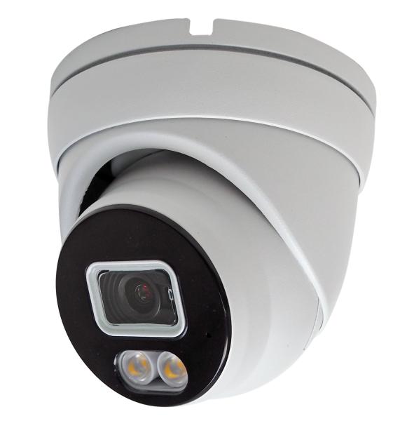 2MP IP Kompakt-Kuppelkamera, 3,6mm (88°), F1.0 IR 30m, Weißlicht 25m, IP67, ONVIF, Außen