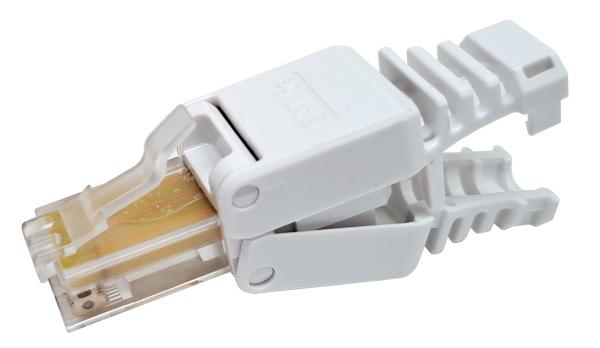 RJ45 Crimpstecker für Ethernetkabel, Cat6A Cat7, Cat8, werkzeuglos, VPE = 10 Stück